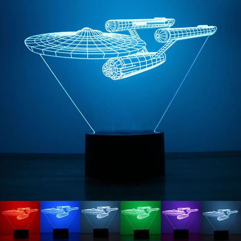 Светодиодный ночник 3D с питанием от USB настольный светильник сенсорным ключом