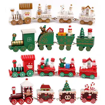 

Wooden Christmas Train Merry Christmas Ornament 2020 Christmas Decor For Home party Xmas Happy New Year 2021