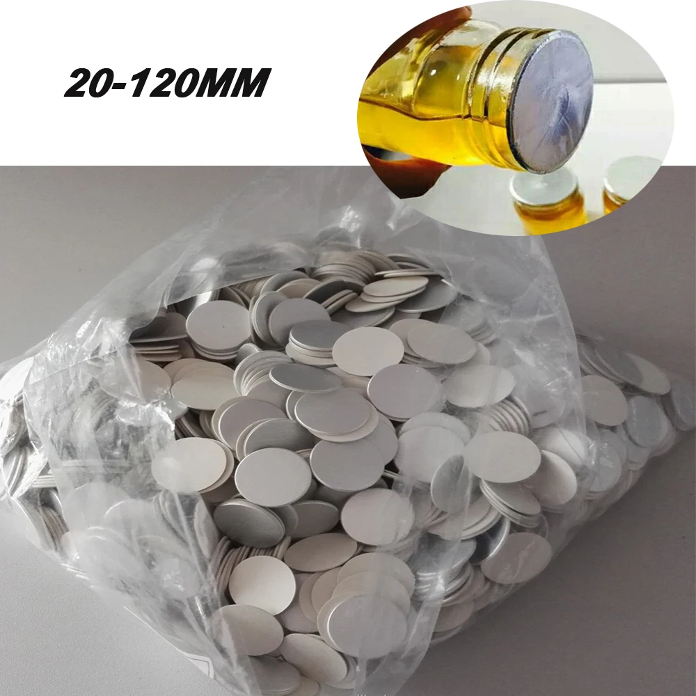 500pcs Easy Peel Plactic Bottle Cap Laminated Aluminum Foil Seal Lid Liners E For Induction motor oil Bottle Sealing Machine aluminium foil sealing stickers 10 12 15 18 21 25 28 30 38mm for cosmetic tube jars foil film sticker seal bottle mouth seals