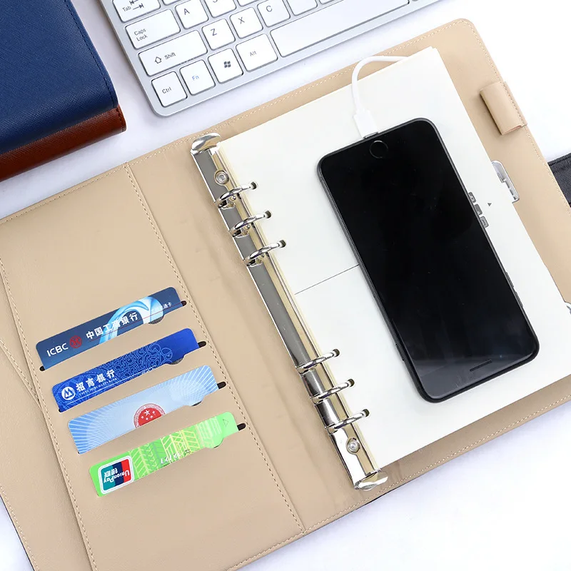 

A5 With USB charging function Planner daily Notebook 2019 Notepad Organizer Refill Journal Agenda executive Multifunction Office