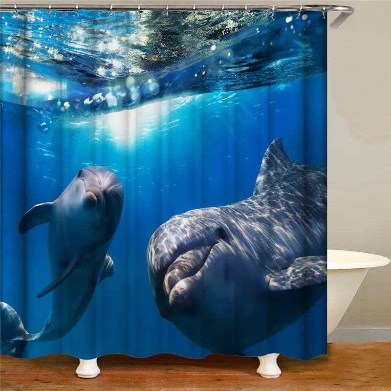 

Couple cartoon animal waterproof shower curtain printing shower curtain for home decoration curtain 12 hook