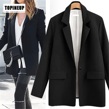 

British Style Women Casual Basic Work Office Blazer Open Front Draped loose Cardigan Jacket