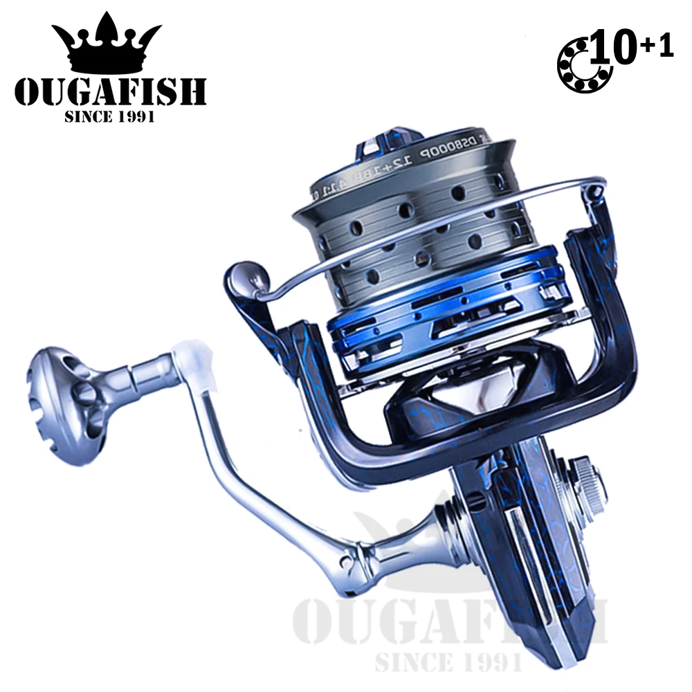 

Fishing Reel Spinning Metal Spool 10+1BB Max Drag 15KG Carretilhas De Pesca Accesorios Mar Moulinet Peche En Mer Equipamentos