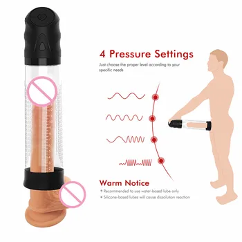 Automatic Penis Pump Extender USB Rechargeable Cock Vacuum Enlargement Masturbators Sex Toys For Men 4