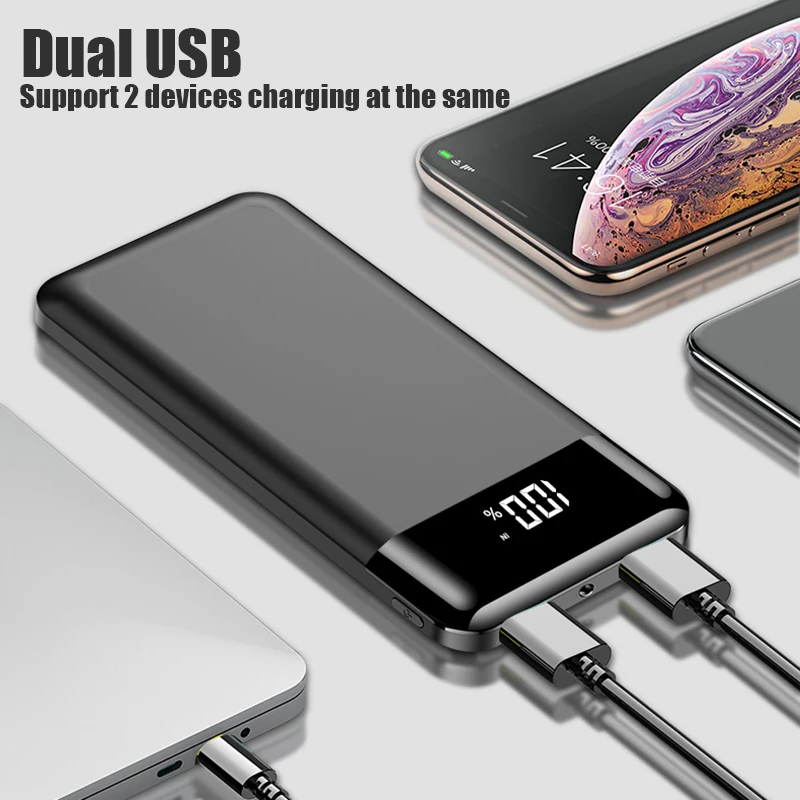 

Xiaomi Brand Power Bank 10000mah External Portable Battery Powerbank Batteri Charger Portabl Waterproof LED for Xiaomi Iphone