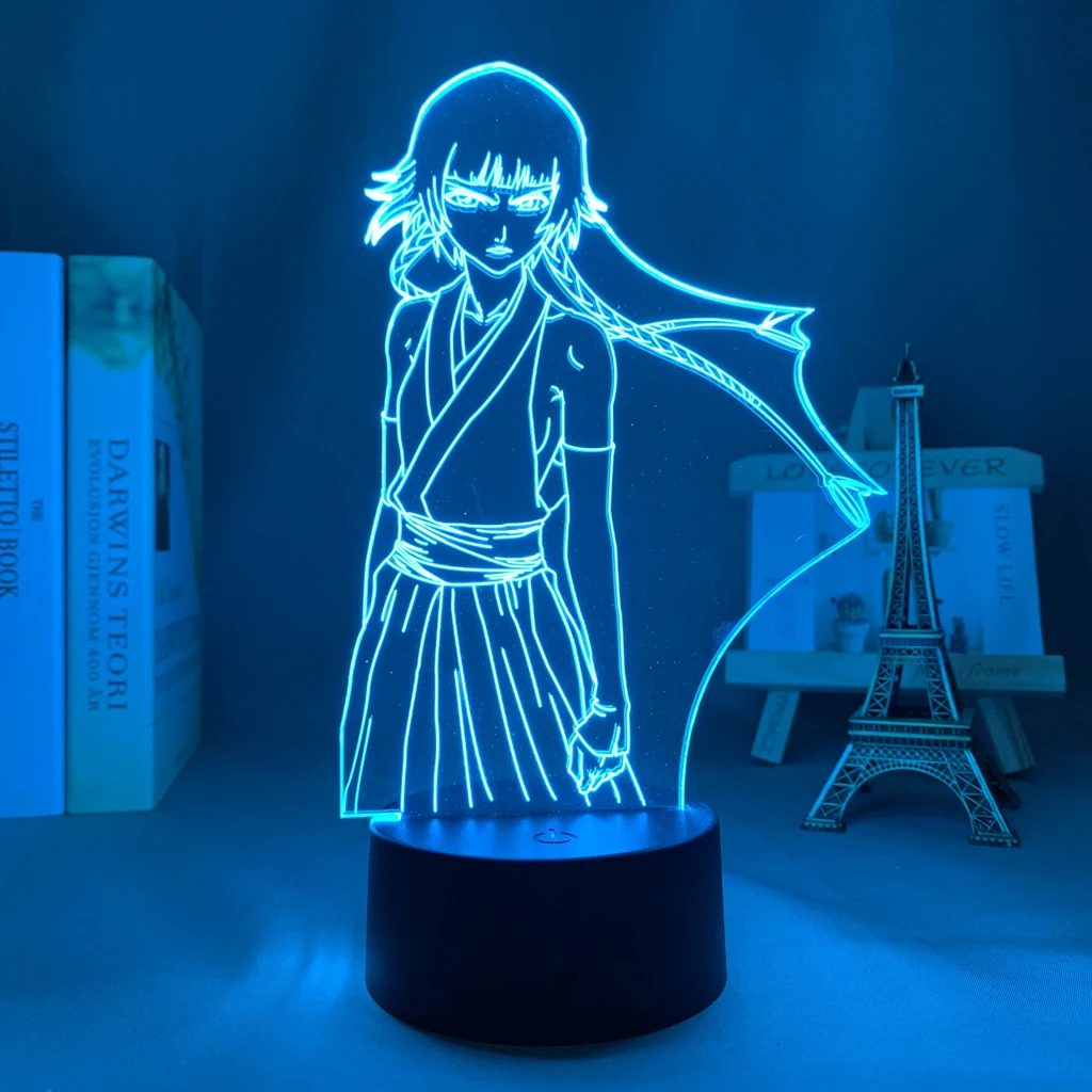 Soifon para Decoração do Quarto Presente de Aniversário Lâmpada Anime Alvejante Nightlight Legal Acrílico Led Night Light Soifon Lixívia 3d 6 Online shopping