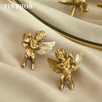 

European Angel shaped handle/Gold Furniture Handles Wardrobe Kitchen Cupboard Cloakroom Bedside Cabinet Locker Knob