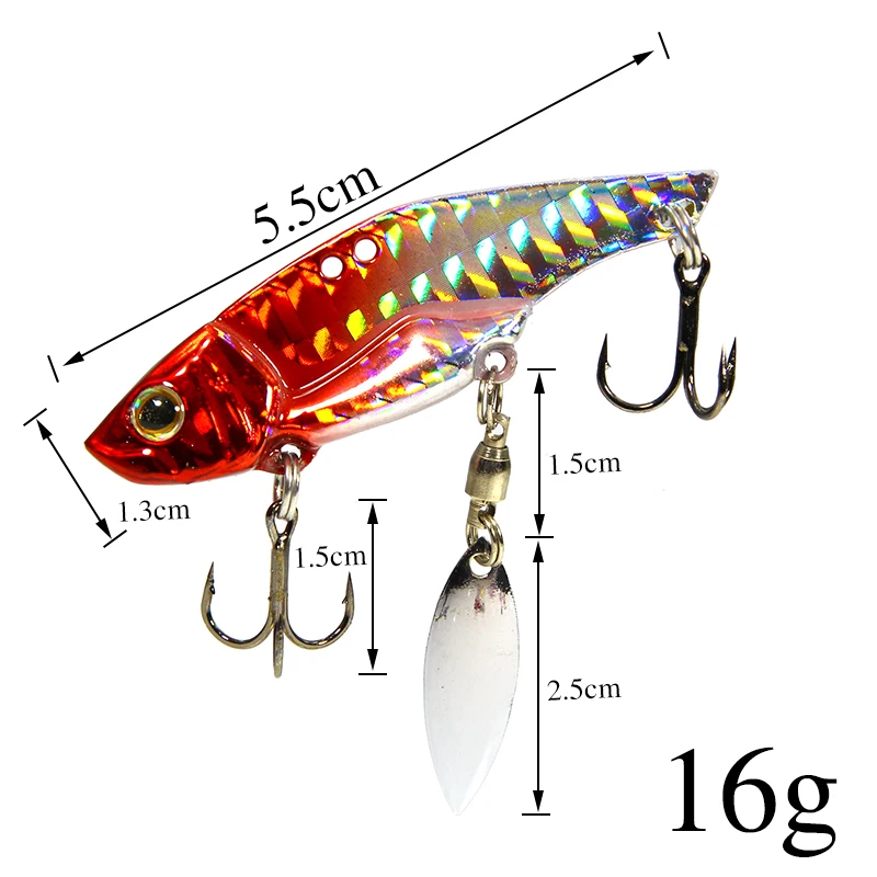 

12g/16g lure bait metamorphosis rotating sequins vib lure fishing blood trough hook squid clever mouth artifact