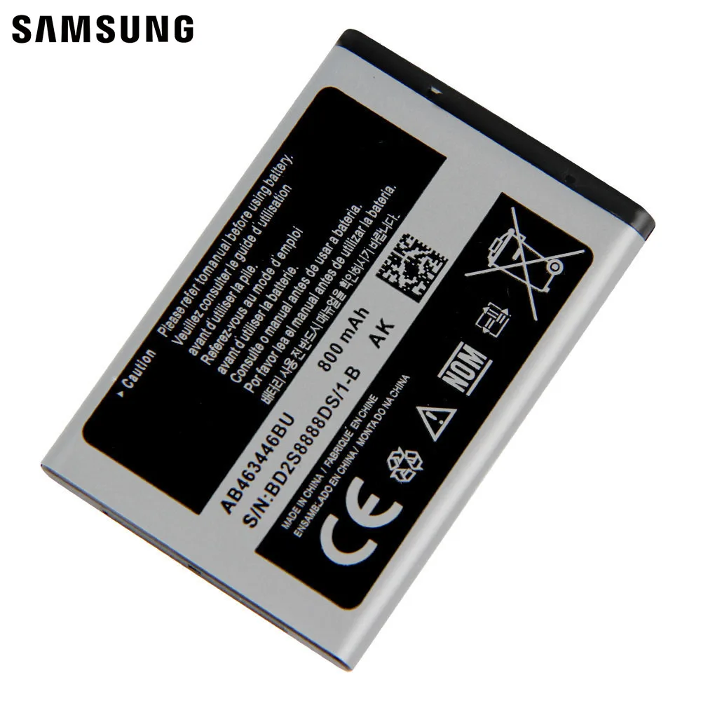 Оригинальная запасная батарея Samsung AB043446BE AB463446BU для X208 C3300K F299 B189 B309 X160 AB463446BC