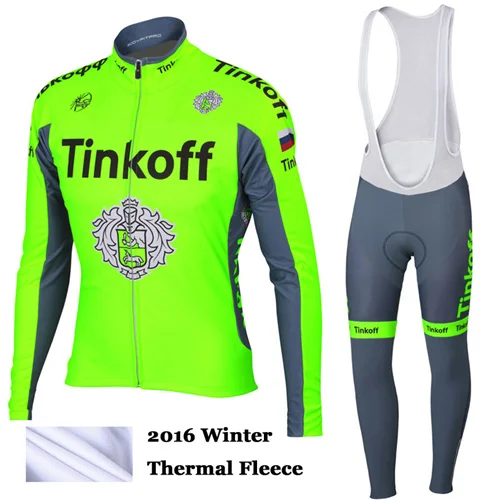 Майо Ropa Ciclismo Invierno Tinkoff зимняя велосипедная Джерси из теплого флиса с длинным рукавом комплект одежды для велоспорта MTB Одежда для велоспорта - Цвет: 2