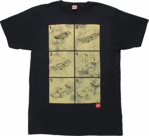 Lego RACE CAR BUILDING INSTRUCTIONS T-Shirt Navy NWT Licensed &amp Official Gift Print T-shirt Hip Hop Tee Shirt NEW ARRIVAL tees | Мужская