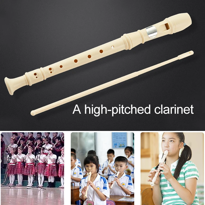  Interesting Children Teaching A Soprano Flute Clarinet Self Taught Play Student White Resin Treble  - 4000367297459