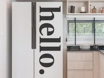 

Hello Wall Sticker . Removable Wall Sticker - Quote Wall Decal - Hello Door Decal - Welcome Sign
