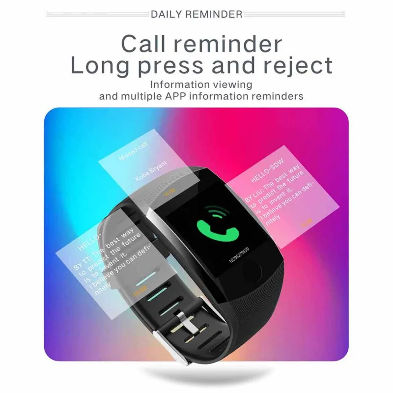 Q11 Smart Watch Waterproof Fitness Bracelet Big Screen Message Remind Heart Rate Time Smartband Activity Tracker