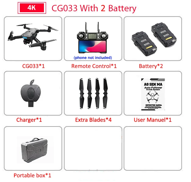 CG033 бесщеточный FPV Квадрокоптер с 4K UHD Wifi Gimbal камера RC вертолет складной Дрон gps Дрон детский подарок VS F11 ZEN K1 - Цвет: 2 Battery PB
