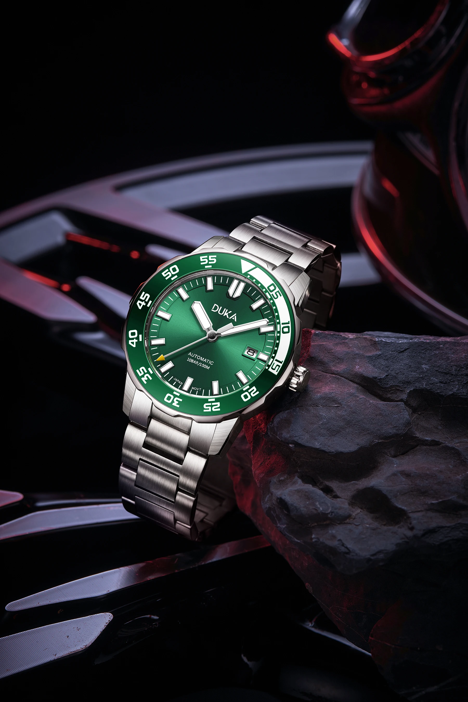2021 New DUKA Wrist Watch Brand luxury Automatic watch for men mechanical watch men NH35 ceramics Bezel 100m Steel Diver Watch
