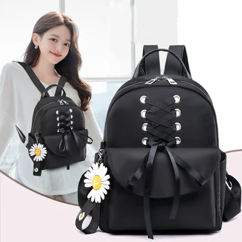 

Cute Women Backpacks Black Oxford Ladies Vintage Travel Bagpack Famale Shoulder School Bags for Girls Casual Back Pack Mochilas