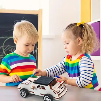 

DIY Vehicle Cars Model Small Technology Production Assembled Car Puzzles Early Learning Toy Fashionable and Lovely for Gift