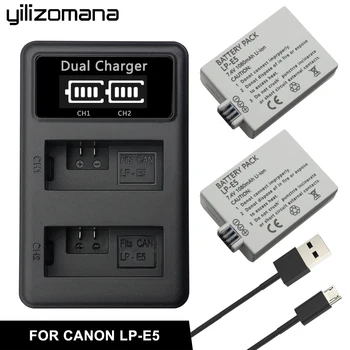 

YILIZOMANA LP-E5 LPE5 LP E5 Camera Battery 7.2V 1080mAh For Canon EOS Rebel XS T1i XSi 1000D 500D 450D Kiss X3 X2 F
