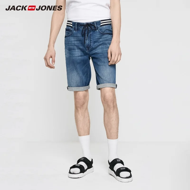 JackJones мужские тонкие Стрейчевые джинсовые шорты уличная одежда 219243507 | Мужская