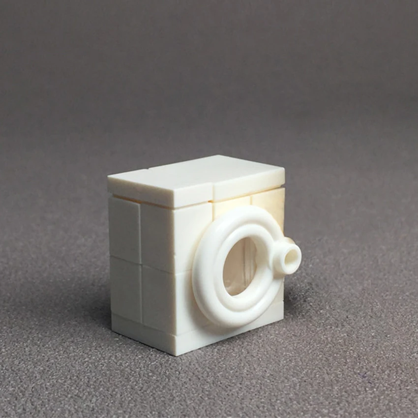 Single Legoeds City Furniture Accessories Drum Washing Machine Figure MOC Home Scene Building Blocks Children DIY Toy Gift  (4)
