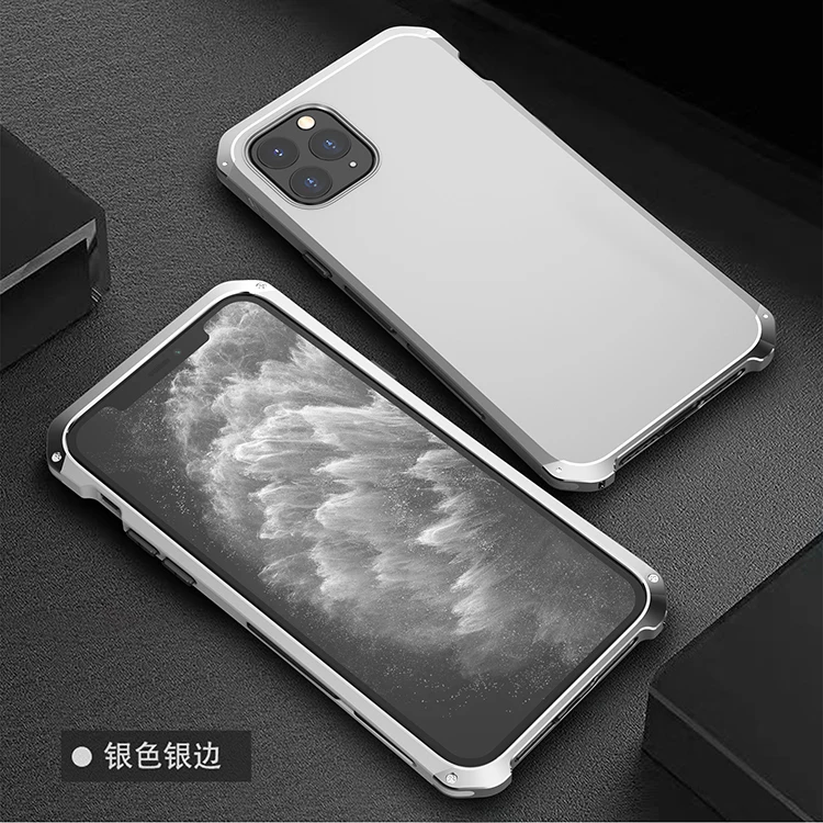 Текстурированная анти-осенняя Металлическая Рамка PC задняя для iPhone 11 Pro Max iPhone11 алюминиевый сплав бампер чехол Note 6 Pro крышка с подарком