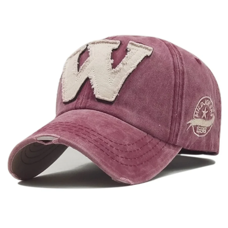 

Cotton Baseball Cap Embroidery Letter W Snapback Hat Summer Retro Hip Hop Fitted Caps For Men Women Casual Casquette gorra bone