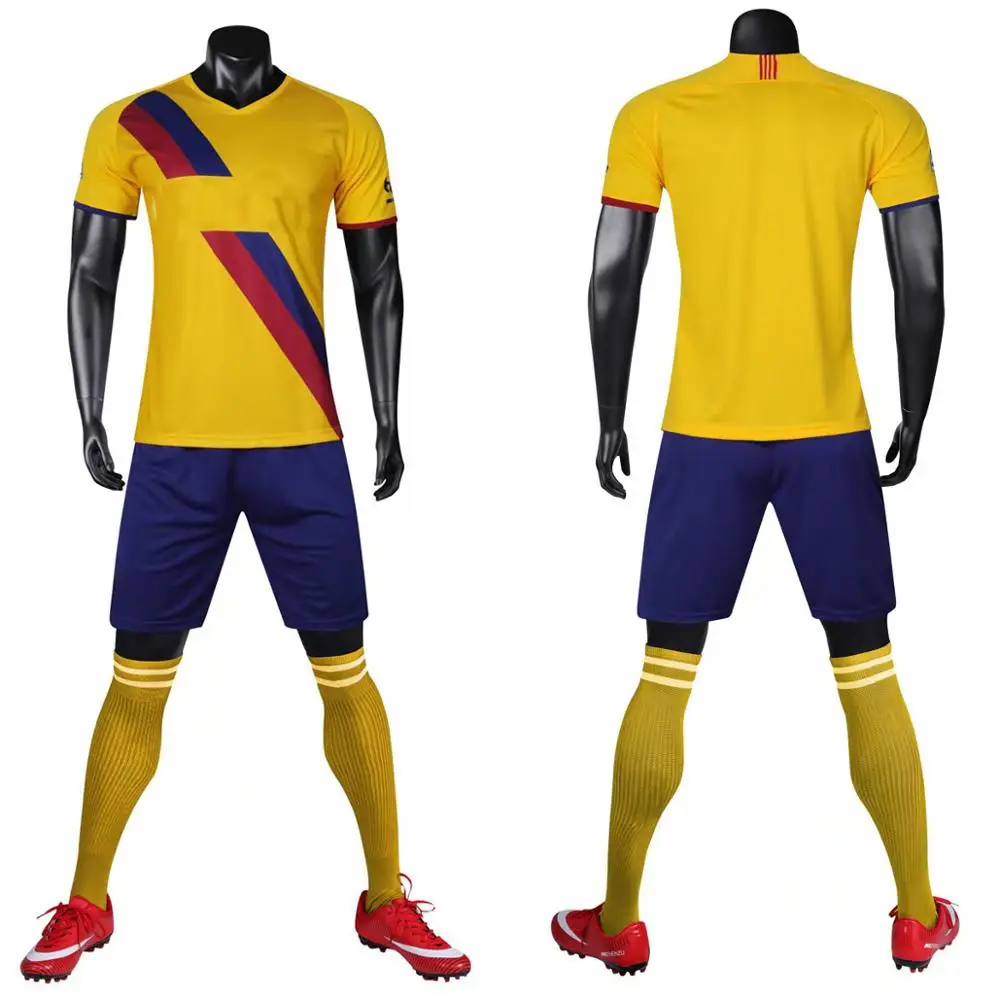 

LOGO Custom football uniform kits 2019-2020 Home Soccer Jerseys Men Kids Soccer Sets Customize name number