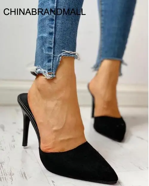 

Women Shoes New Fashion Casual Point Toe Buckle Strap Square Heel Med Female Sexy Party High Heels White Pumps Square Heels