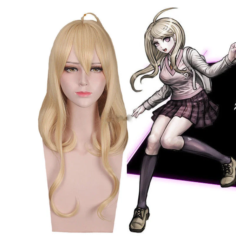 Wig JK школьная форма Danganronpa V3: Killing Harmony Akamatsu Kaede рубашка свитер юбка наряд игры Косплей костюмы - Цвет: Wig