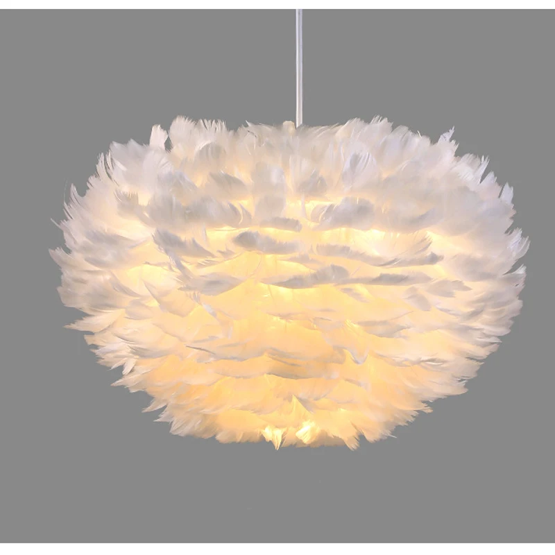 

Feather Pendant Lights Hanglamp Ceiling Lamp Nordic Design Lustre Vintage Loft Decor Dining Room Kitchen Home LED Lighting
