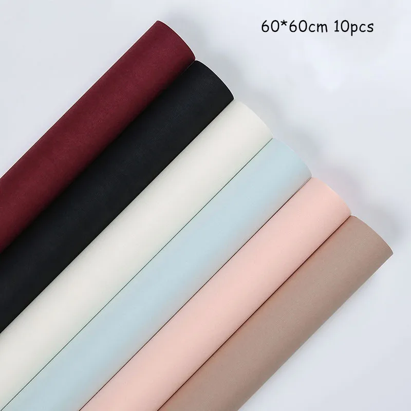

10pcs Plain Paper Flower Wrapping Paper Kraft Paper Bouquet Wrapping Gift Wrapping Materials Florist