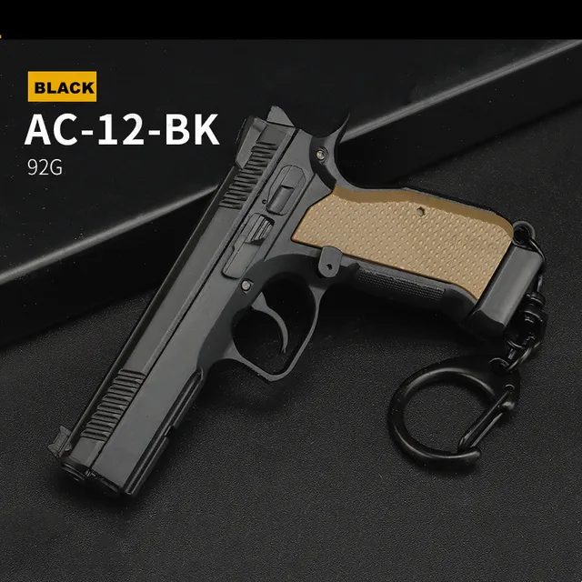 Gun 92G Tactical Pistol Shape Keychain Weapon Keyring Key Chain Ring Trend Mini