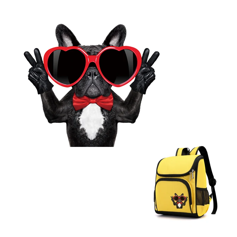 Iron On Patches For Clothe Dog Victory Sign Patch Thermal Stickers T-Shirt Fashion Diy Easy Ues Appliques Washable Family | Дом и сад