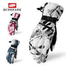 Мужские и женские зимние теплые альпинистские перчатки для походов, рыбалки, езды на велосипеде с карманами водонепроницаемые лыжные перчатки с сенсорным экраном снежные рукавицы