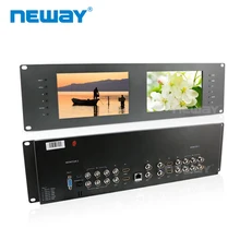 Neway RM70S 3G-SDI 7 дюймов двойной стойку цвет вещания мониторы " HDMI 3g SDI AV Ypbpr Rackmount