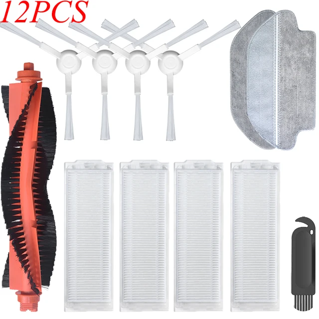For Xiaomi Mijia Mop Pro STYTJ02YM VIOMI V3 SE V2 PRORobot Vacuum Cleaner Main/Side Brush Hepa Filter home appliance Parts 12PCS