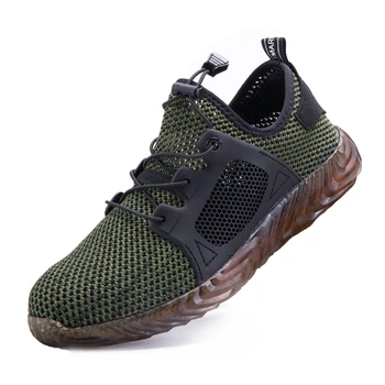 

Indestructible Ryder Shoes Men Women Steel Toe Air Safety Boots Puncture-Proof Work Sneakers Breathable Shoes 2020
