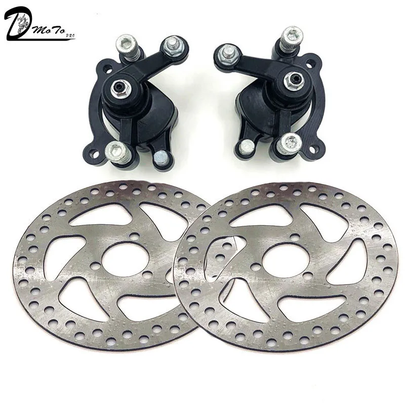 49CC Brake Disc Plate Gas Mini Dirt Bike Rear Disc Brake Caliper Kit 140mm and Friction Plate Rotors Electric Scooter ATV