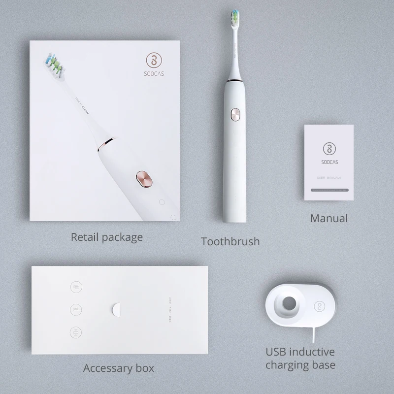  Xiaomi Mijia Toothbrush Soocare X3 X3s Soocas Upgraded Electric Sonic Smart Bluetooth Waterproof Wi - 4000431217560