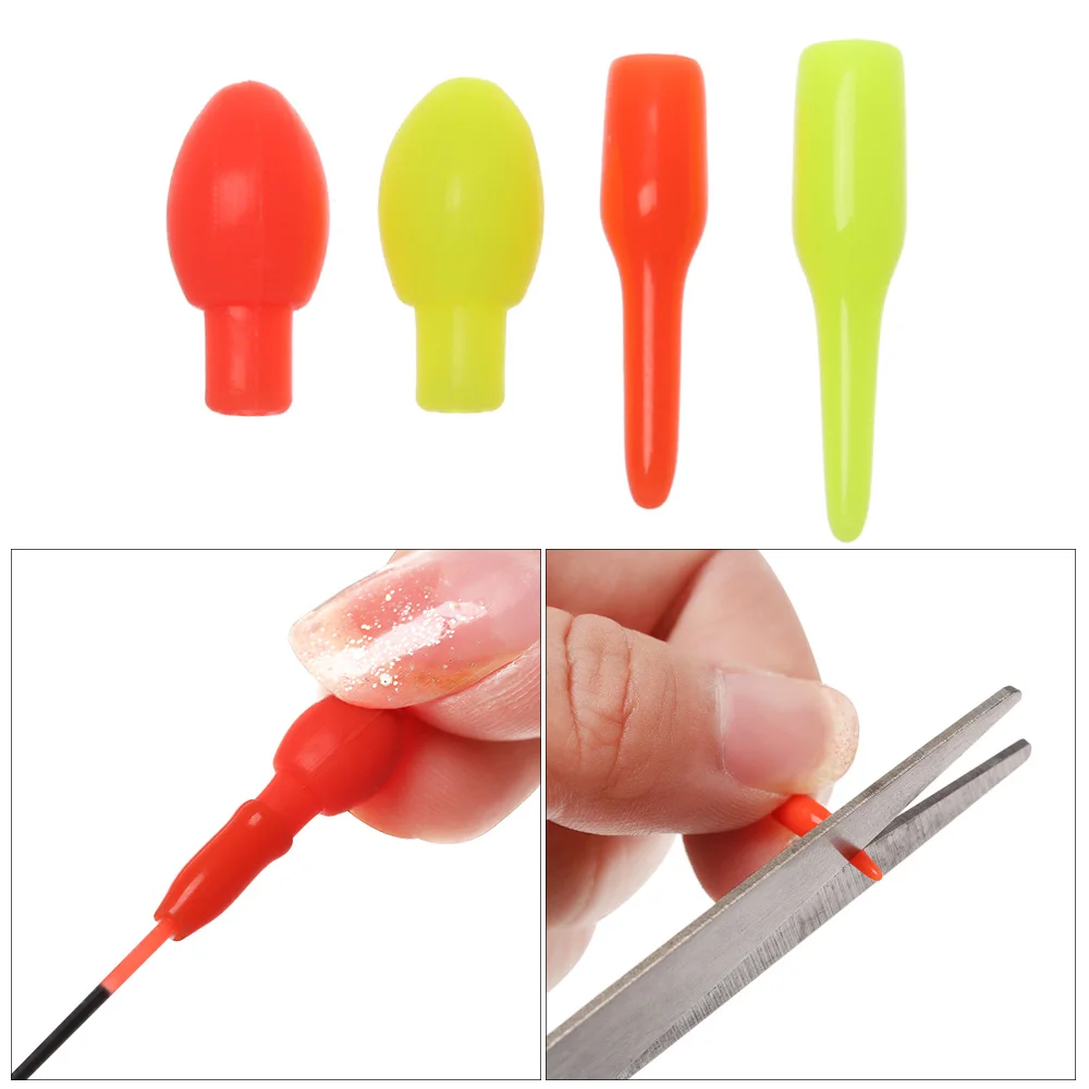 50 шт. Рыболовные Поплавки Дрифт хвост заметный резиновый стопор на леску