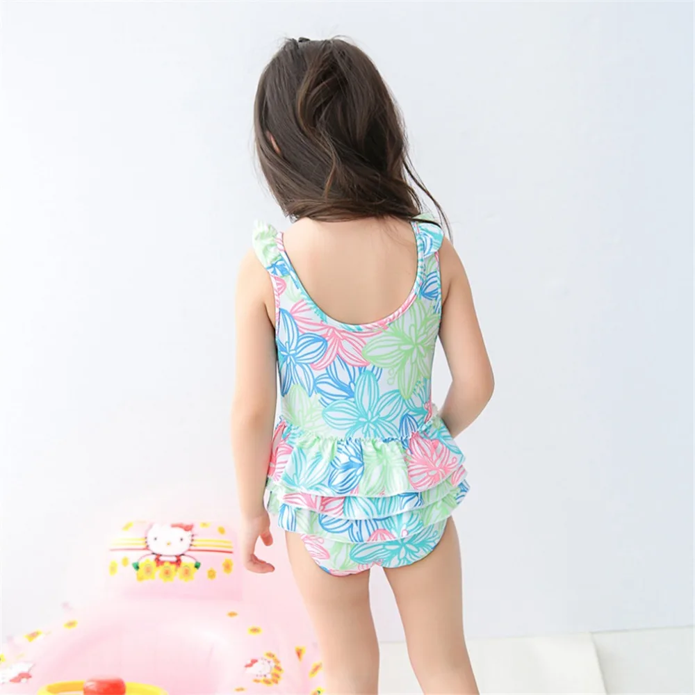 Детский слитный купальник с цветочным принтом на возраст 1 8 лет|swimwear girl|swimwear one piece
