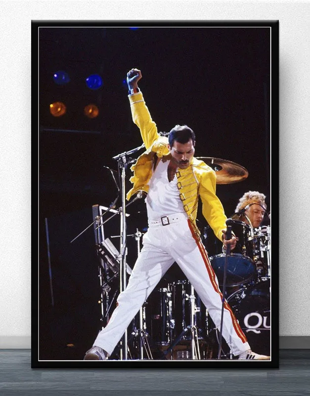 

Freddie Mercury 1986 Queen Legendery Singer Star Wall Pictures For Living Room Wall Poster Oil painting Home Decor Painting