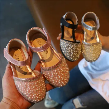 

Kids Leather Shoes for Girls Flower Casual Glitter Children High Heel Girls Shoes Butterfly Knot Girls Casual Shoes Flat