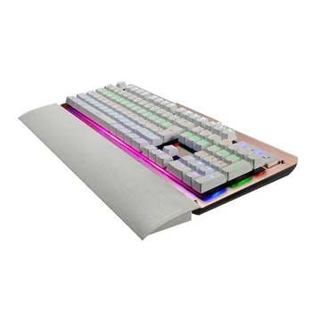 

Mechanical Keyboard with Wired USB Port Blue Switch Metal Panel LED Keyboard