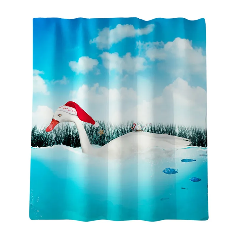 Christmas toilet bath curtain mat carpet christmas rugs four-piece non-slip absorbent bathroom carpet set alfombra pokemon 40S23 (39)