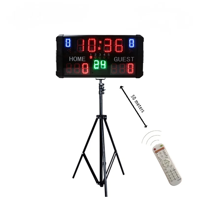 Высокая яркость GANXIN баскетбольное соревнование табло цифровое светодиодное электронное табло для спортивного продвижения - Цвет: Красный
