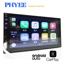 2 Din Apple Carplay Автомагнитола Bluetooth Android Авто " Сенсорный экран Видео MP5-плеер USB TF ISO Стереосистема Штатная магнитола PHYEE X2