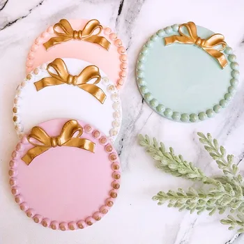 

4pcs/lot Korean Style Mini Candy Dish Creative dessert Tea Tray Coasters European Style Retro Jewelry Storage Tray Small Tray