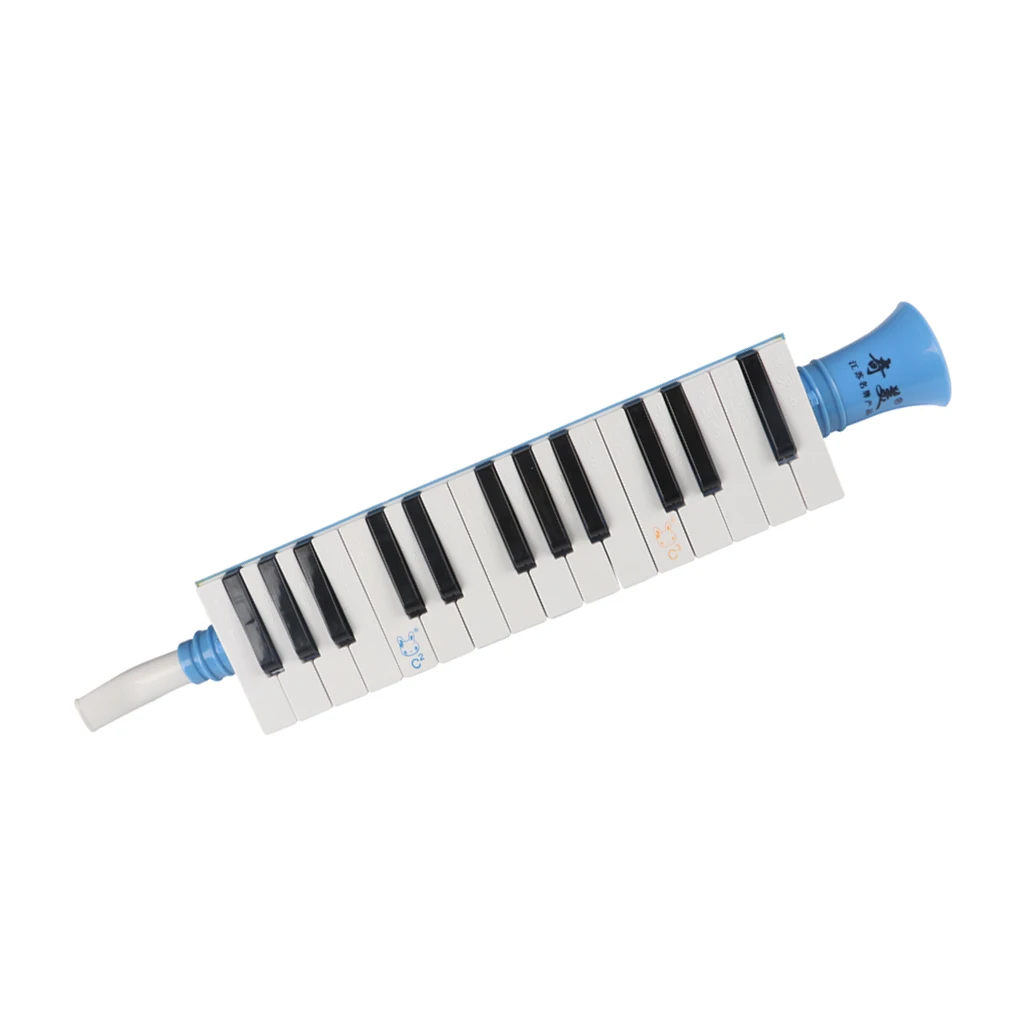 Blue Melodica Piano 27 Key Flute Blow-organ Educational Instruments
